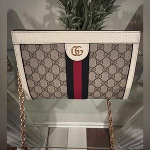 Gucci Shoulder Bag with Gold Chain